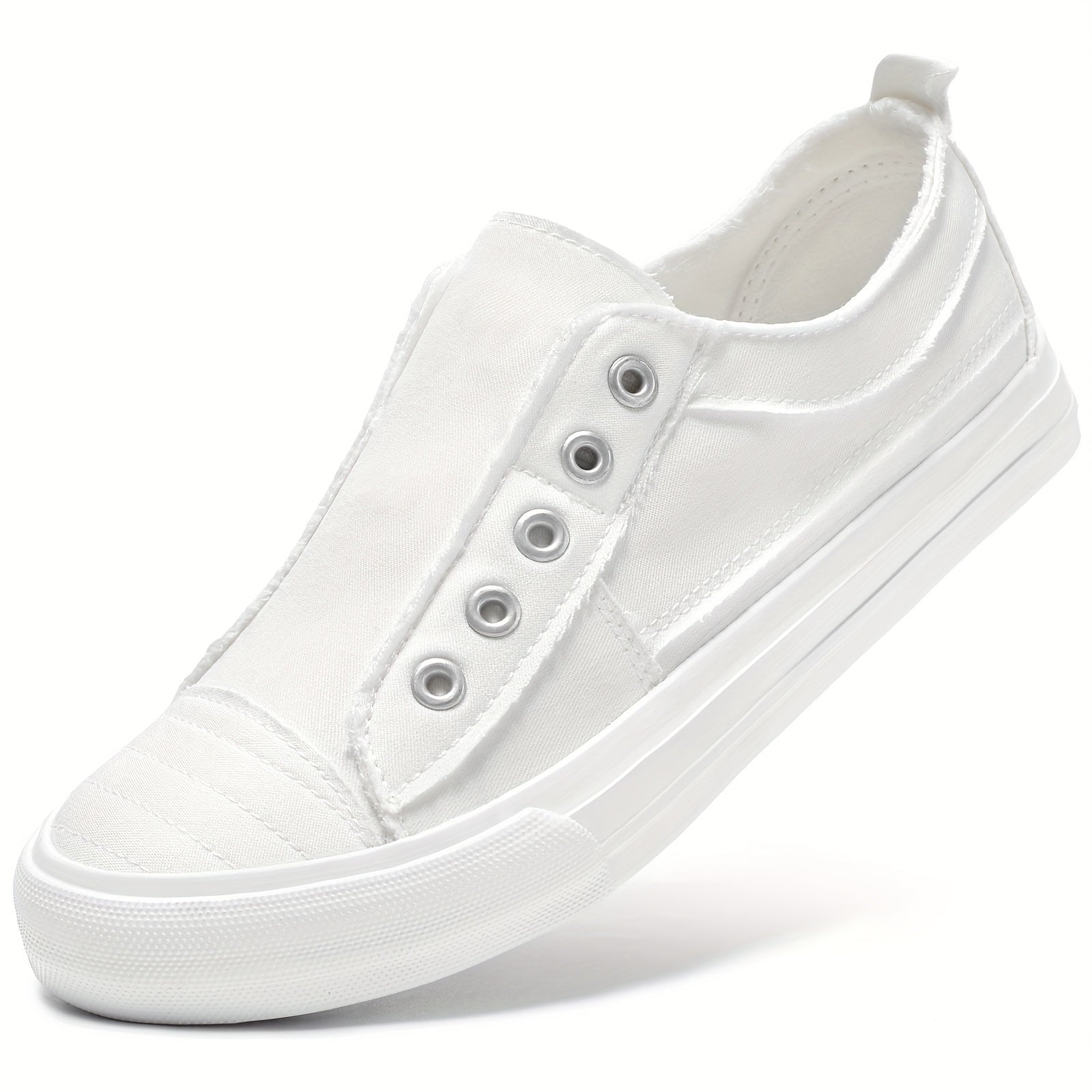 STQ Slip On Shoes Women Casual Canvas Shoes With Memory Foam