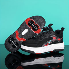 Boys Low Top Roller Skate Shoes Lightweight Breathable Anti Slip
