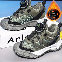 Kids Snow Shoes with Rotating Buckle Plush Lining