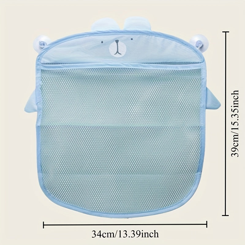 Animal Bath Toy Storage Bag with Suction Cup - Durable PVC Mesh