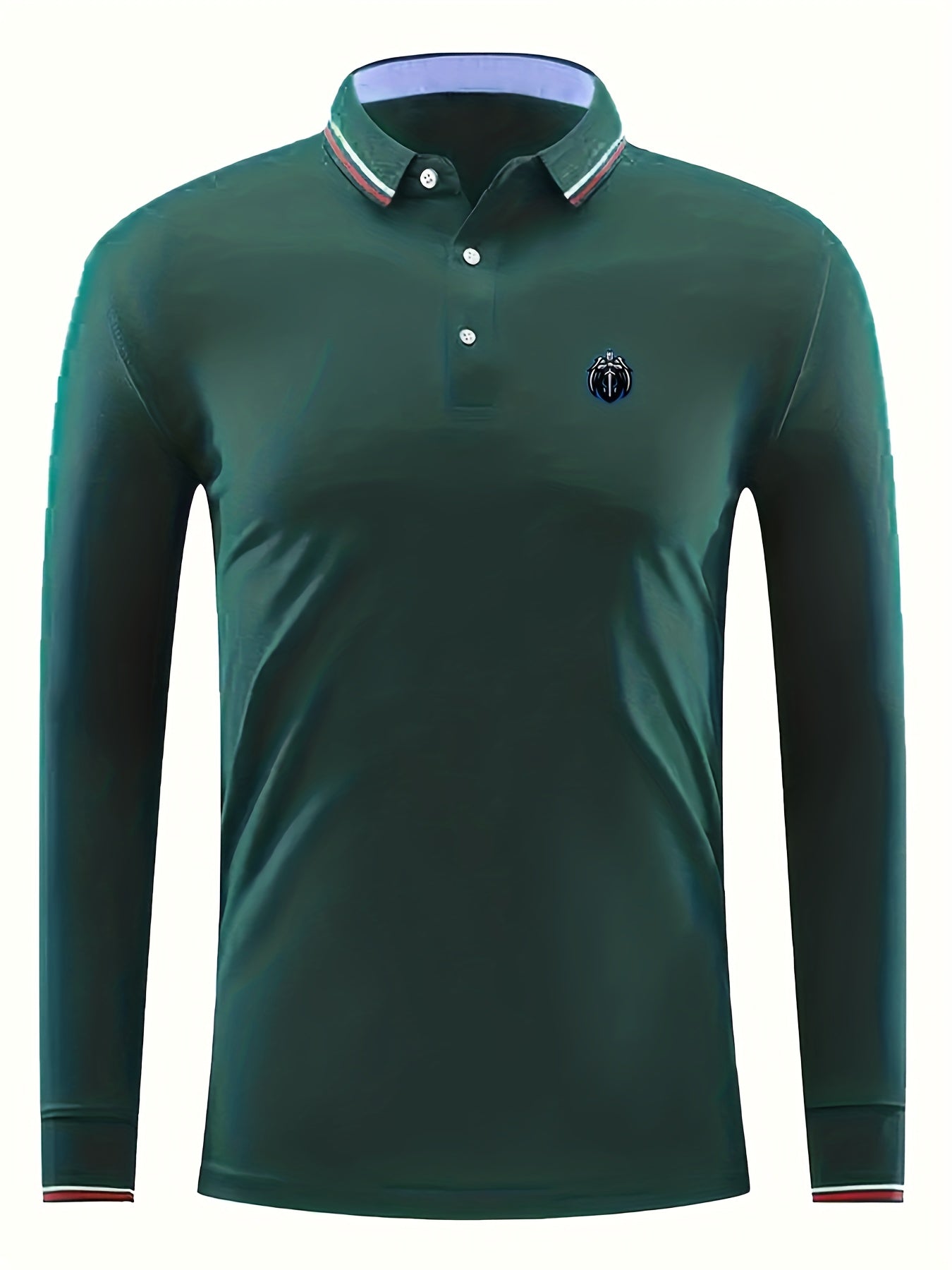 Men's Vintage Swordsman Print Polo Shirt Casual Stretch Button Up