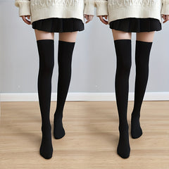 Plush Lined Over The Knee Socks x2
