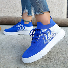Women's Mesh Sneakers Platform Shoes Lightweight Footwear