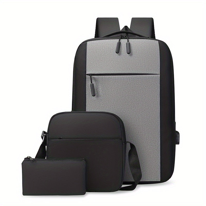 Set of 3 Men's Backpack Computer Bags