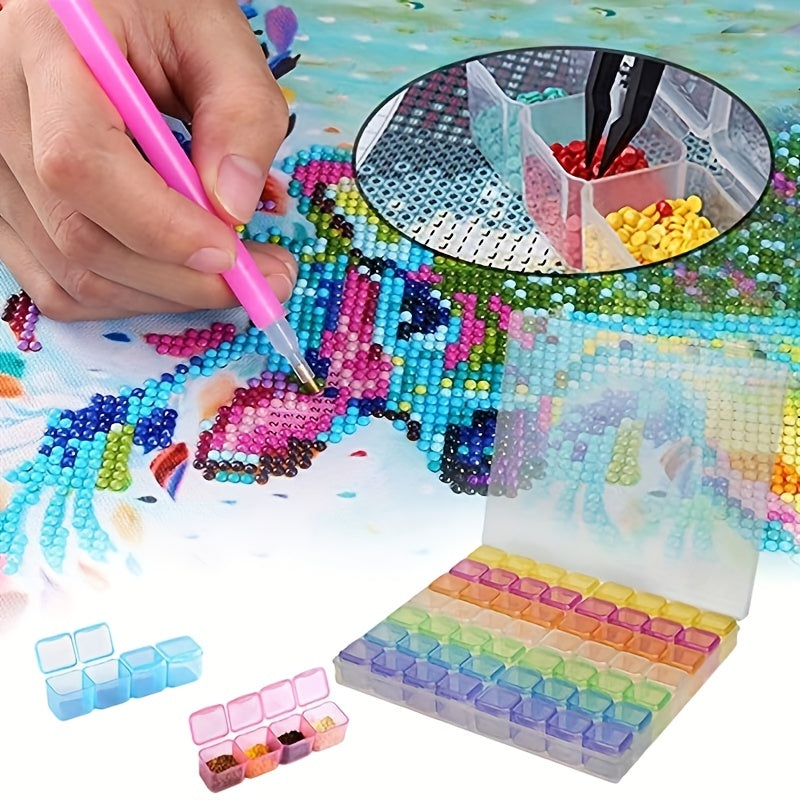 DIY Diamond Storage Box 28 56 Grids Plastic Beaded Organizer