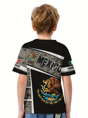 MEXICO 3D Print Boys' Summer Sports T-shirt