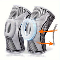 Outdoor Breathable Silicone Sports Knee Pad Gray