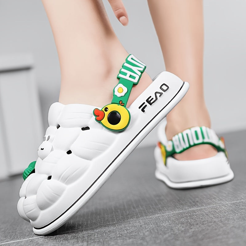 Women's Cartoon Decor Bubble Clogs Lightweight Non Slip Sandals
