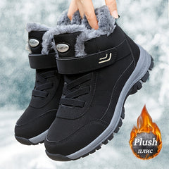 Women's Fleece Waterproof Snow Boots Warm Cotton Shoes