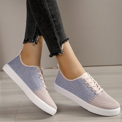 Women's Ombre Knit Skate Shoes Flat Sneakers