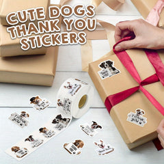 200pc Dog Thank You Stickers Adorable Puppy Labels for Small Business Packaging