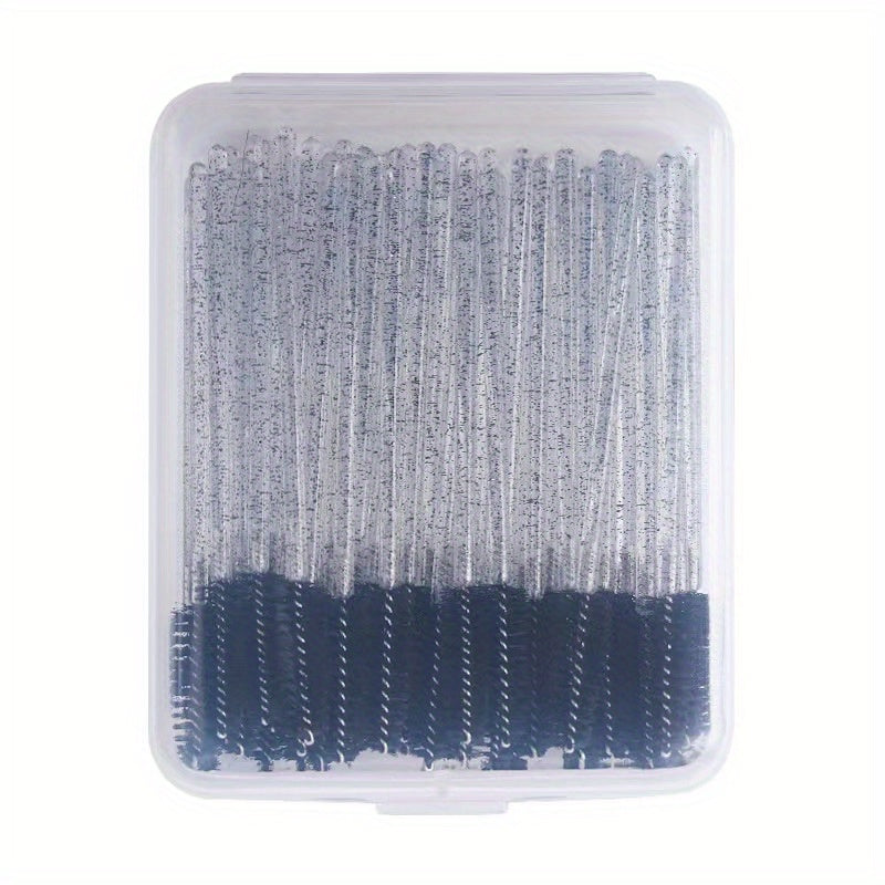 100pcs Crystal Mascara Wands Eyelash Brushes with Case
