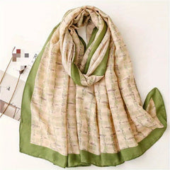 Boho Plaid Print Scarf Thin Breathable Shawl Large Headwraps