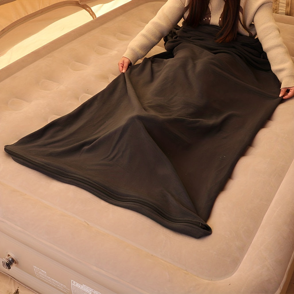 All Seasons Fleece Sleeping Bag For Outdoor Camping