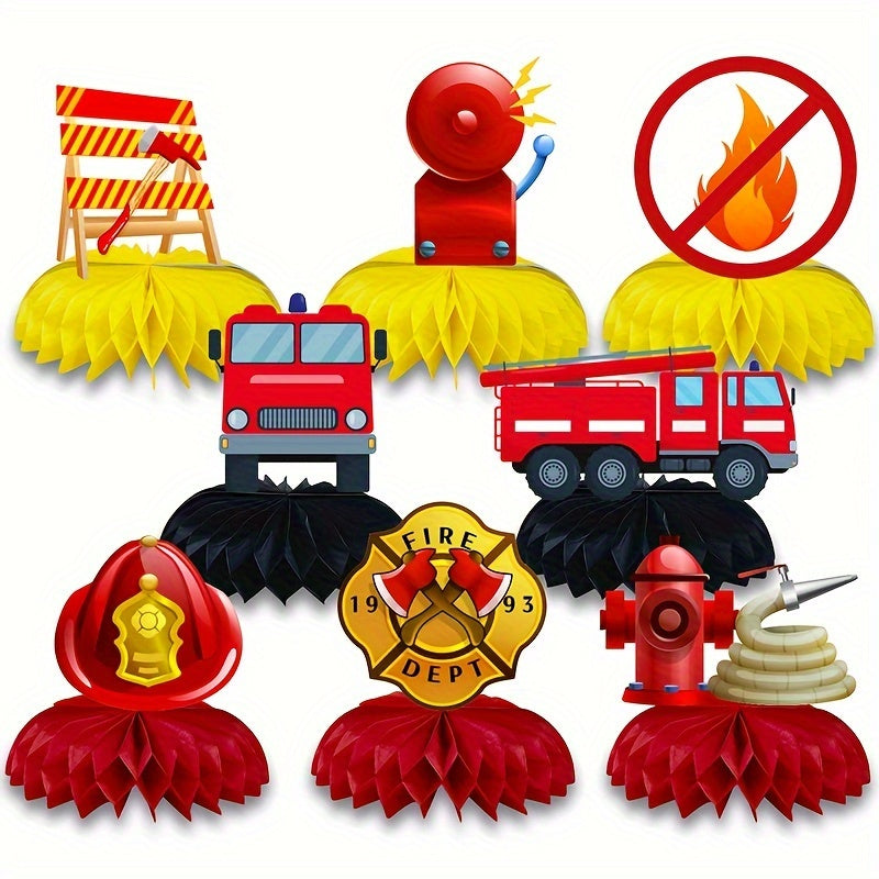 Fire Truck Birthday Party Tabletop Decor