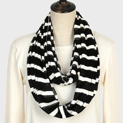 Candy Stripe Neck Scarf Block Stylish Women Warm Warp Style Neckerchief