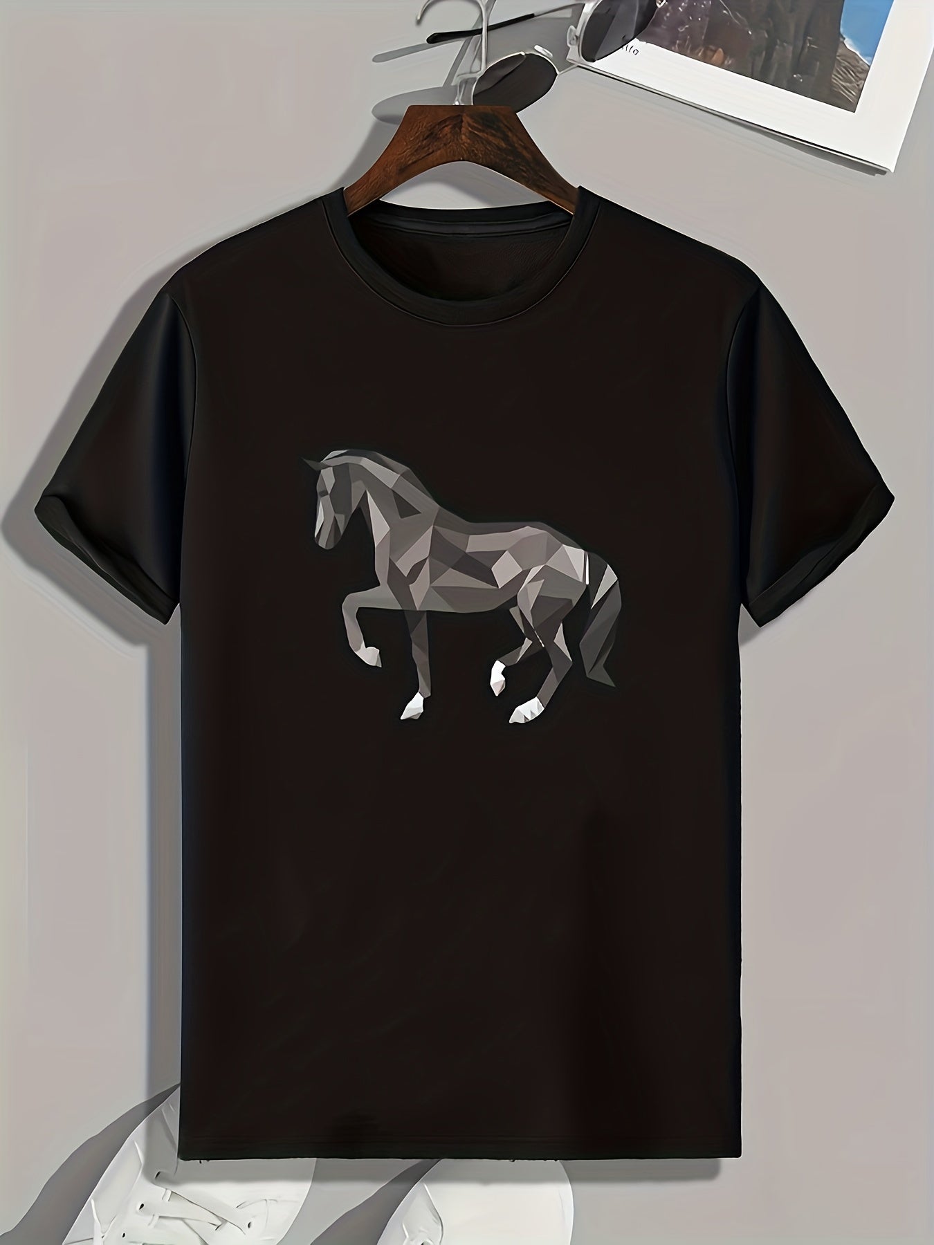 Horse Print Men's Graphic Tshirt for Summer