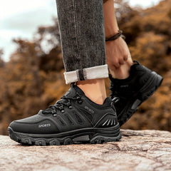 Men's Lace Up Durable PU Leather Hiking Shoes
