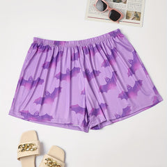 Ombre Bat Print Lounge Shorts