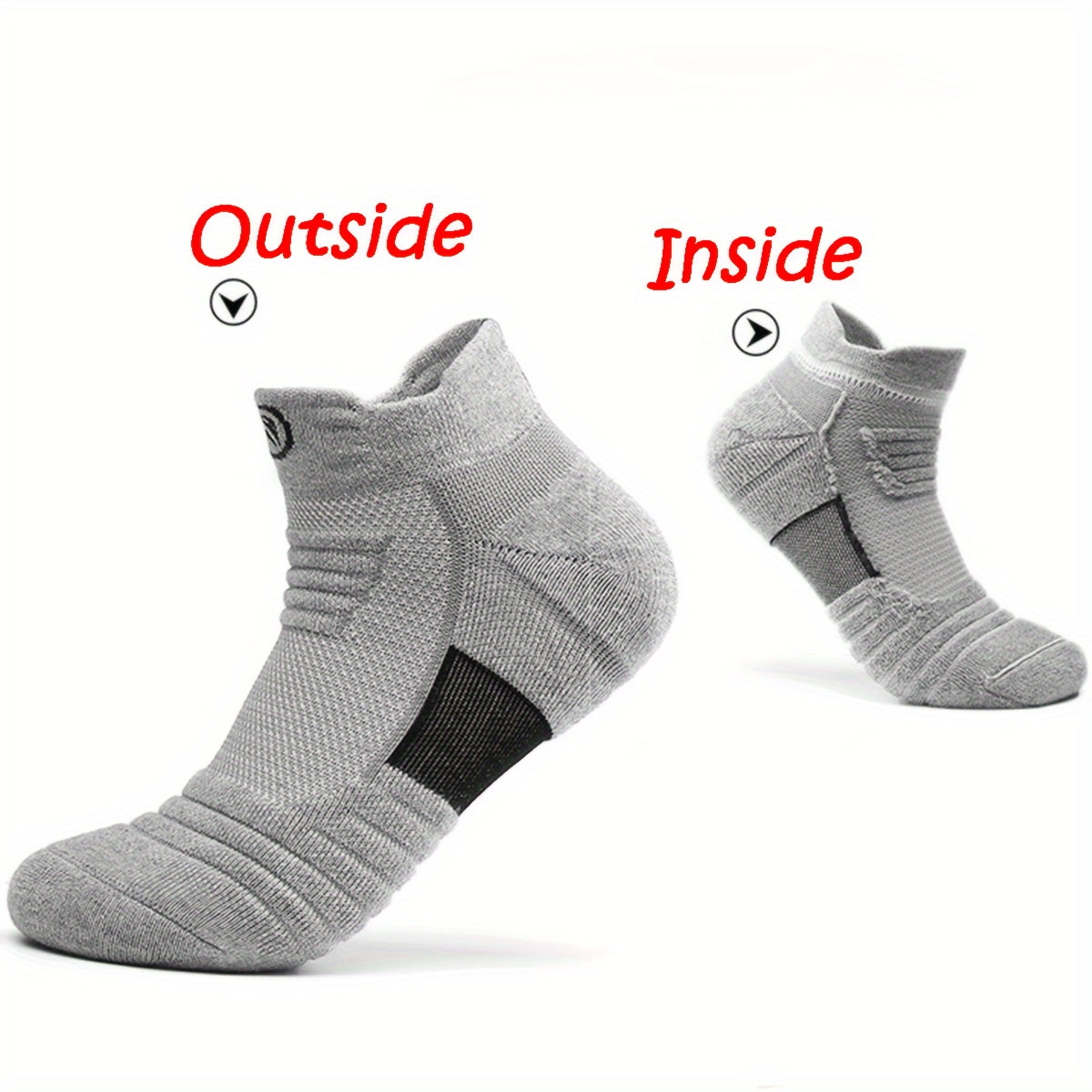 Men's Breathable Non-slip Athletic Ankle Socks 4-Pack