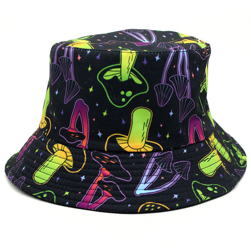 Colorful Mushroom Fantasy Fisherman Hat Hip-hop Style