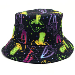 Colorful Mushroom Fantasy Fisherman Hat Hip-hop Style