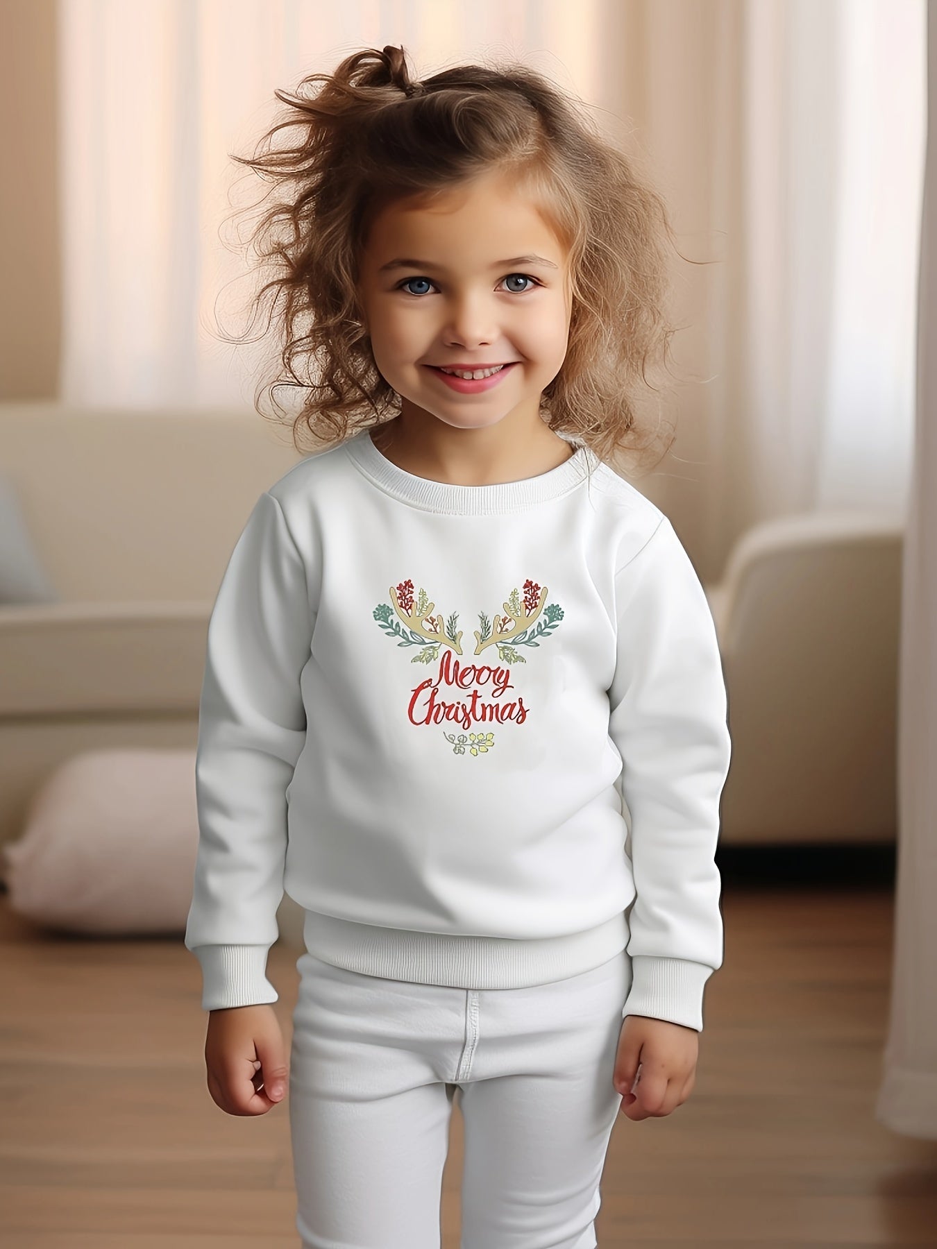 OERYUI Reindeer Pattern Sweatshirt Kids Christmas