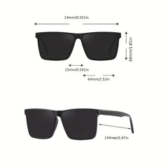 Men's Driving Sunglasses Square Frame Sports Glasses With Glasses Box