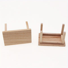 1:12 Dollhouse Mini Wooden Long Table Shooting Props Furniture Scenes