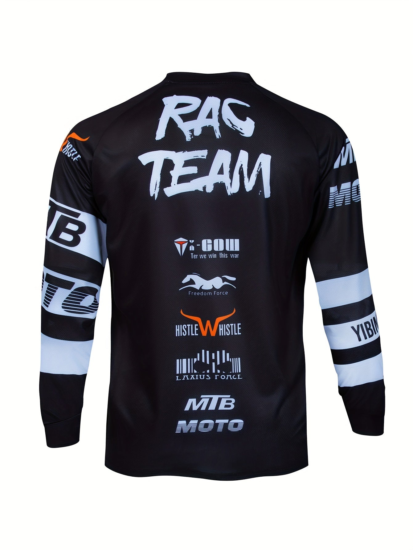 Men's Hands Pattern Cycling Jersey Long Sleeve Shirt