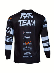 Men's Hands Pattern Cycling Jersey Long Sleeve Shirt