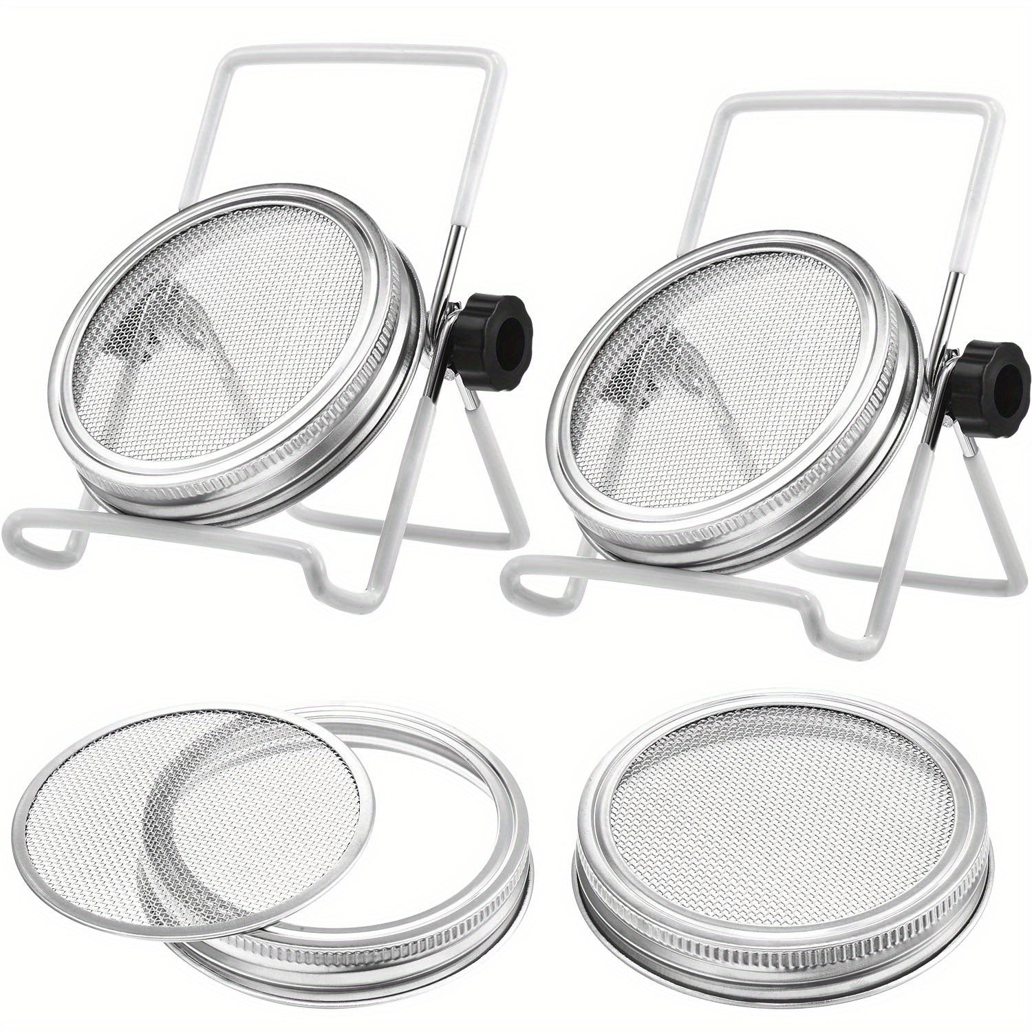 Mason Jar Sprouting Stands & Lids for Regular & Wide Mouth Jars