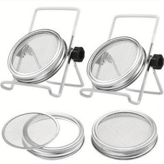 Mason Jar Sprouting Stands & Lids for Regular & Wide Mouth Jars