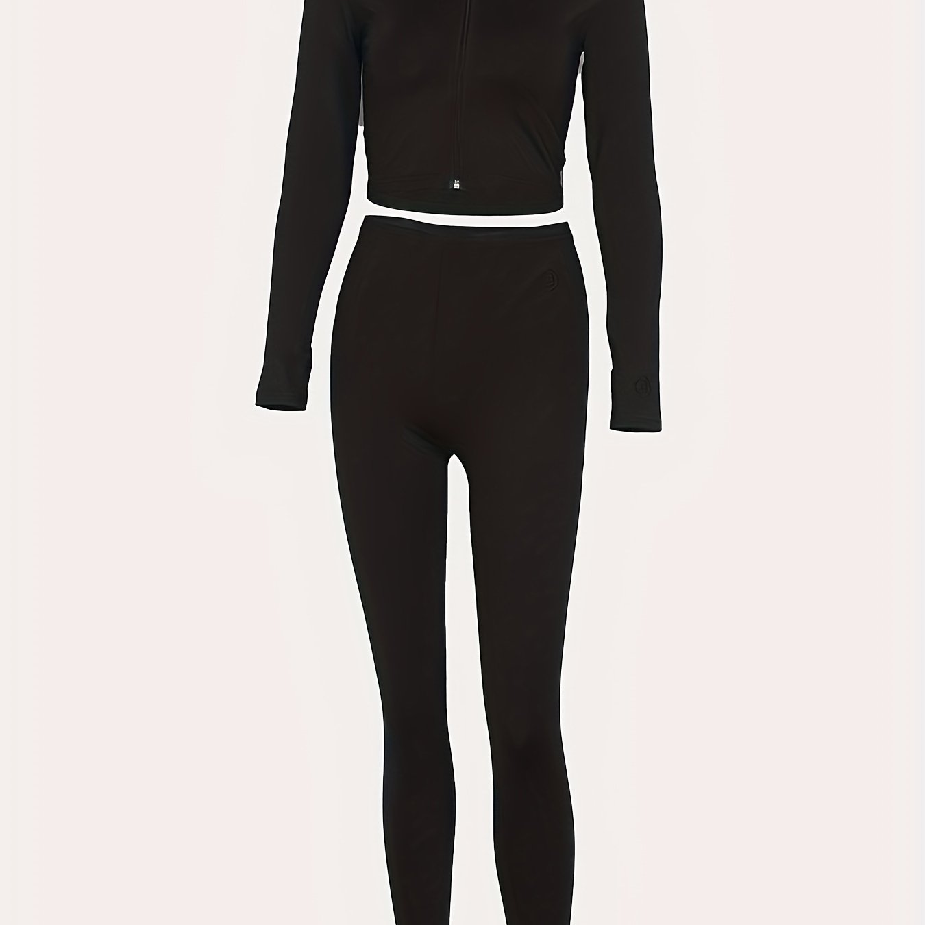 2pcs Yoga Sets Zipper Hooded Jacket & Leggings Women's Activewear