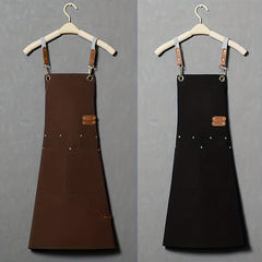 Solid Apron Work Strap Breathable Pocket Waist Overall