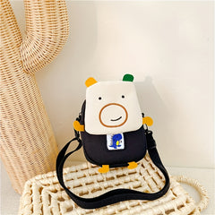 Cartoon Animal Canvas Shoulder Bag Messenger Bag Coin Purse Gift For Kids