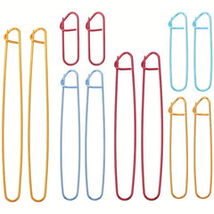 12pcs Colorful Yarn Stitch Holder Set Needles Practical Knitting Crochet Tools
