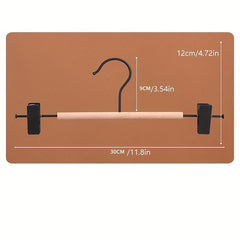 High Beech Wrought Iron Hanger Metal Solid Wood Trouser Rack