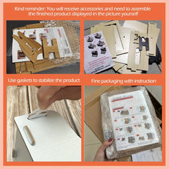 Wooden Storage Organizer With Mirror Desk Organizer