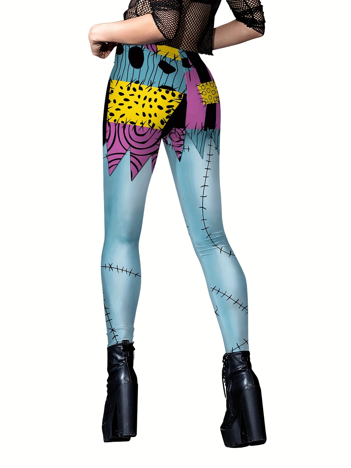 Graphic Print Lifting Leggings Casual Sporty Skinny Leggings Women's Clothing