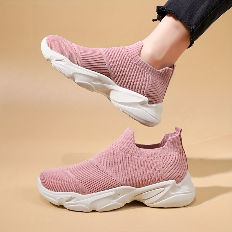 Women's Platform Sock Sneakers Lightweight Slip On Sports Shoes