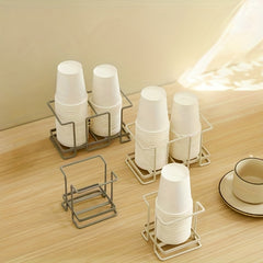 Paper Cups Dispenser Dustproof Carbon Steel Paper Cup Holder