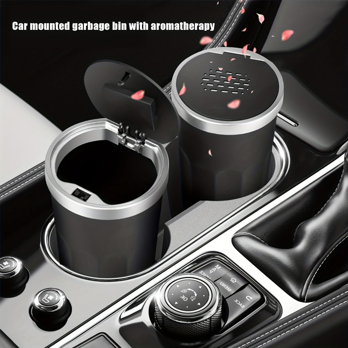 Car Cup Holder Trash Can Car Garbage Can with Aromathe