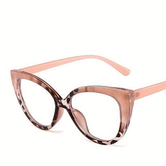 Cat Eye Anti Light Glasses Clear Lens Optical Spectacles