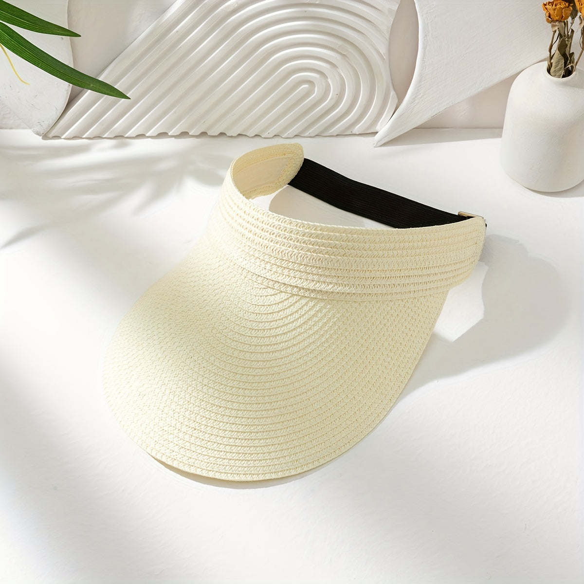 Adjustable Buckle Straw Hat for Summer Sun Protection