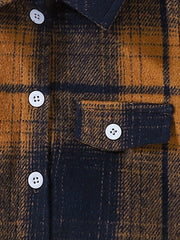 Plaid Shirt For Girls Button Down Collared Jacket