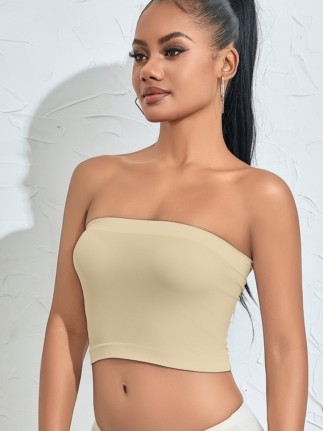 Women's Seamless Strapless Underwire Tube Bra