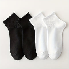 Women's Ribbed Short Socks Breathable & Comfy Stockings