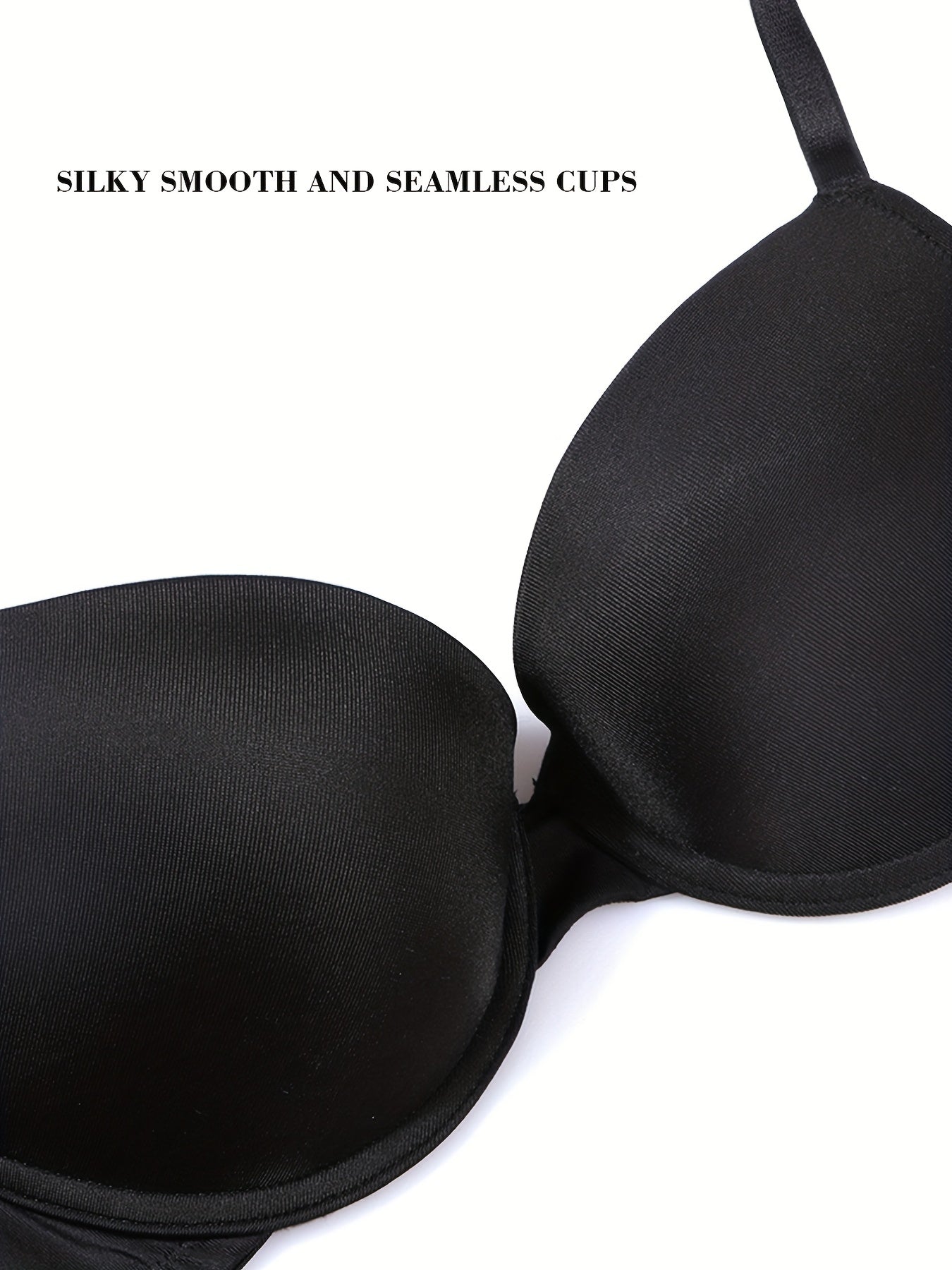 Solid Push Up Bra & Panties Lingerie Set