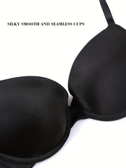 Solid Push Up Bra & Panties Lingerie Set